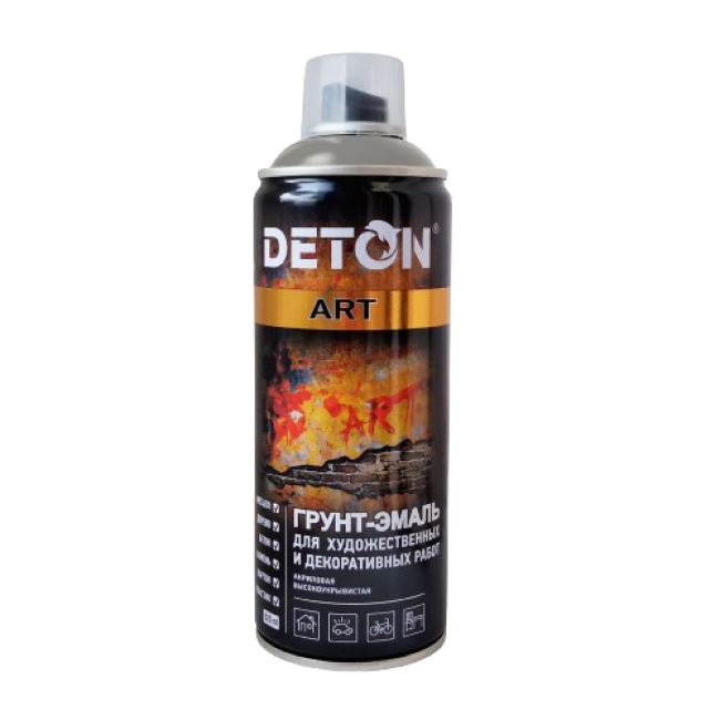 DETON ART - Грунт-эмаль - Серая - Аэрозоль, 520 мл DTN-A70712 – купить в Барнауле | Deton | carpaint.kz