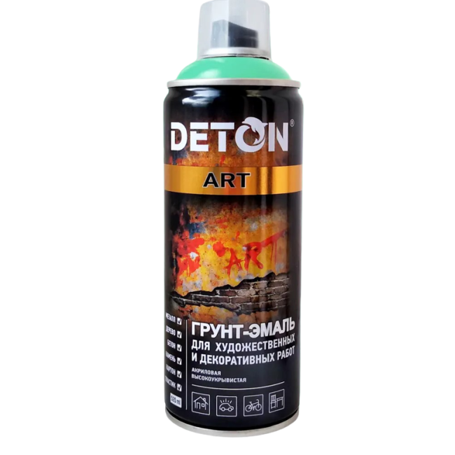DETON ART - Грунт-эмаль - Бирюзовая - Аэрозоль, 520 мл DTN-A70679 – купить в Барнауле | Deton | carpaint.kz