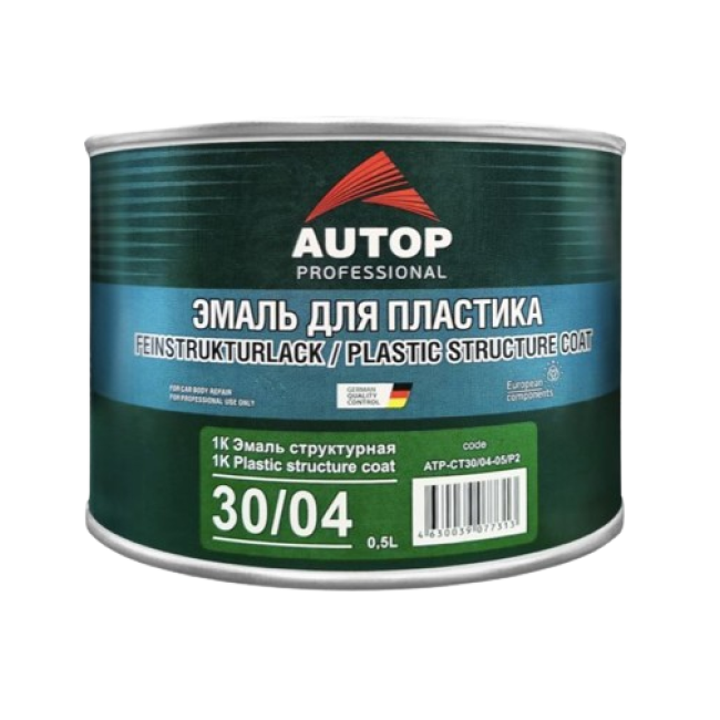 Autop AUTOP 30/04 - 1K Эмаль структурная для пластика мелкая - Серая - Банка, 500 гр ATP-CT30/04-05/P3 图片 – 巴尔瑙尔 | carpaint.kz