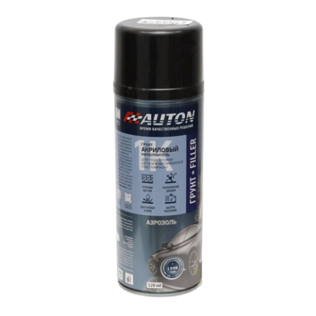 Грунт-наполнитель акриловый (Filler),  AUTON, Черный, аэрозоль 520 мл ATN-A70619 – купить в Барнауле | Auton | carpaint.kz