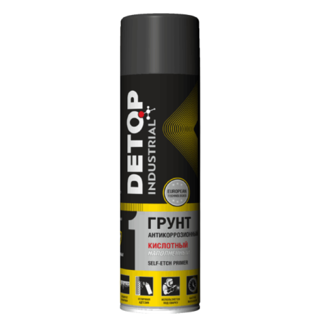 Detop Anti-corrosion acid-filled primer DETOP No. 1, red-brown, aerosol 650 ml DTI-A07676 – buy in Barnaul | carpaint.kz