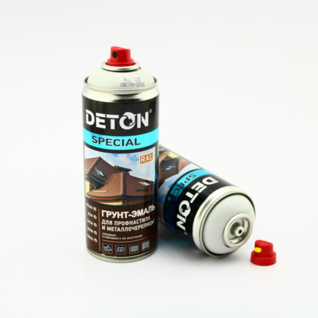 Deton Special RAL 7035 DETON SPECIAL - Primer-enamel for metal tiles - Light gray - Aerosol, 520 ml DTN-A07359 – buy in Barnaul | carpaint.kz