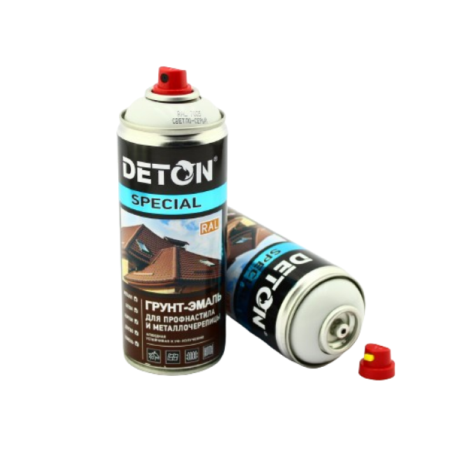 Deton Special RAL 7035 DETON SPECIAL - Primer-enamel for metal tiles - Light gray - Aerosol, 520 ml DTN-A07359 – buy in Barnaul | carpaint.kz