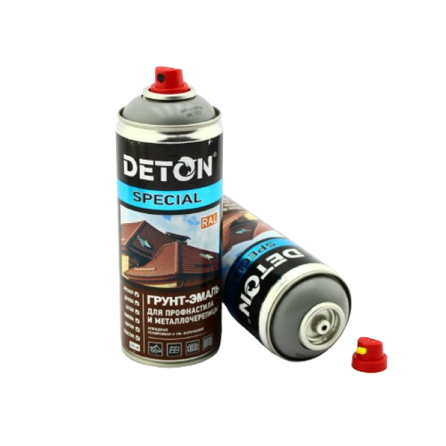 Deton RAL 7037 DETON SPECIAL - 金属瓷砖瓷漆底漆 - 灰灰色 - 气雾剂，520 毫升 DTN-A07321 图片 – 巴尔瑙尔 | carpaint.kz