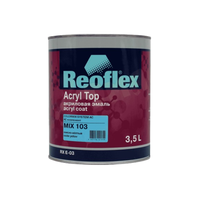 103 MIX Акриловая эмаль 4+1, Окисно-желтая, 3.5л RX E-03-103-3500 – купить в Барнауле | Reoflex | carpaint.kz