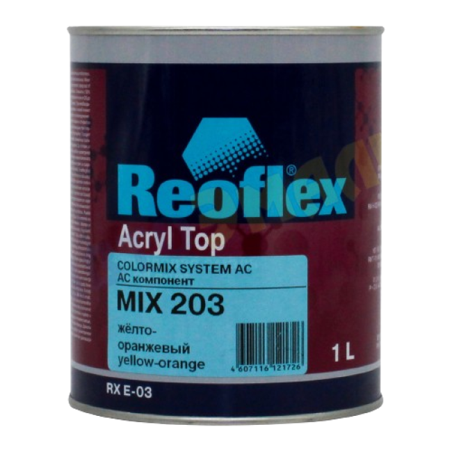 203 MIX Акриловая эмаль 4+1, Желто-оранжевая, 1л RX E-03-203-1000 – купить в Барнауле | Reoflex | carpaint.kz