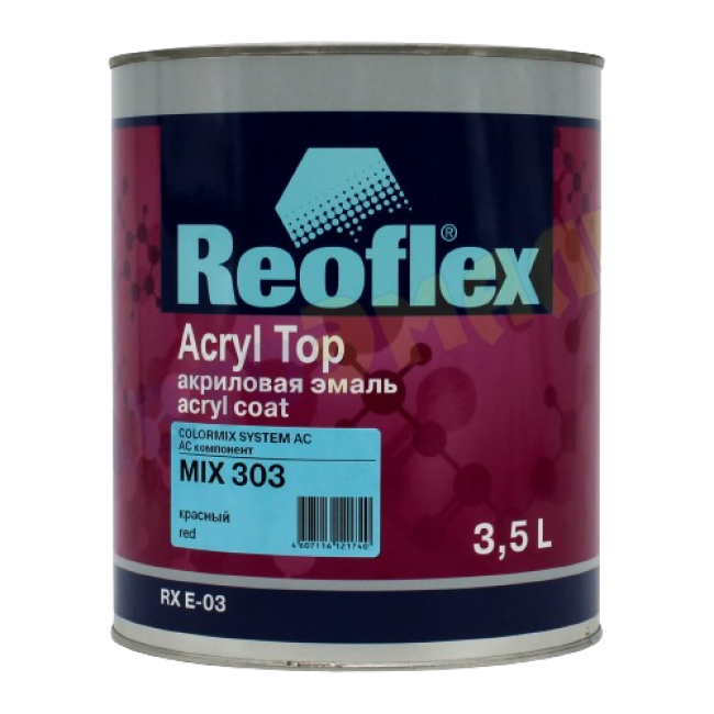 303 MIX Акриловая эмаль 4+1, Красная, 3.5л RX E-03-303-3500 – купить в Барнауле | Reoflex | carpaint.kz