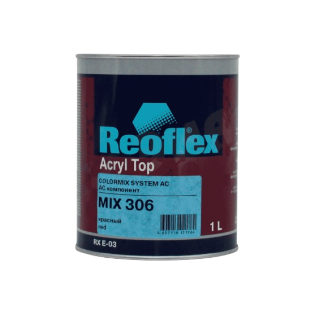 306 MIX Акриловая эмаль 4+1, Красная, 1л RX E-03-306-1000 – купить в Барнауле | Reoflex | carpaint.kz