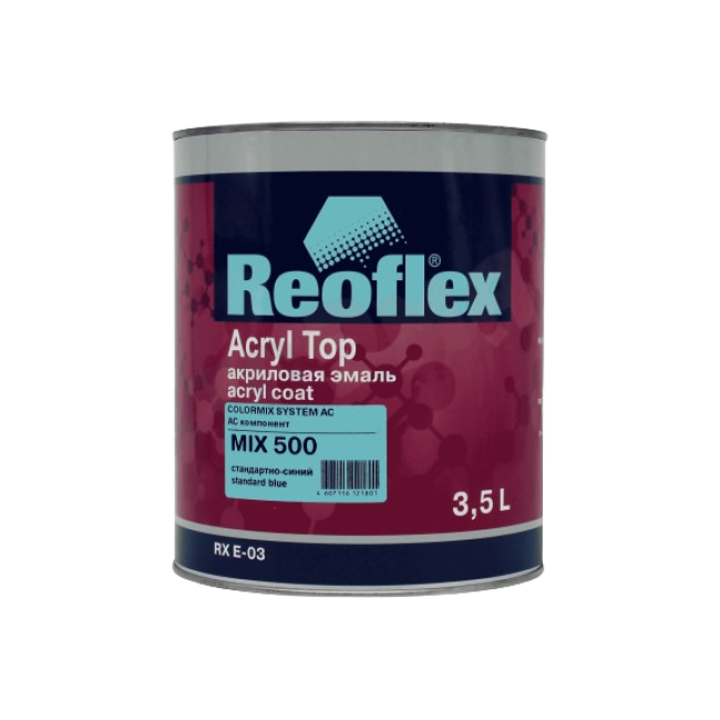 500 MIX Акриловая эмаль 4+1, Стандартно-синяя, 3.5л RX E-03-500-3500 – купить в Барнауле | Reoflex | carpaint.kz