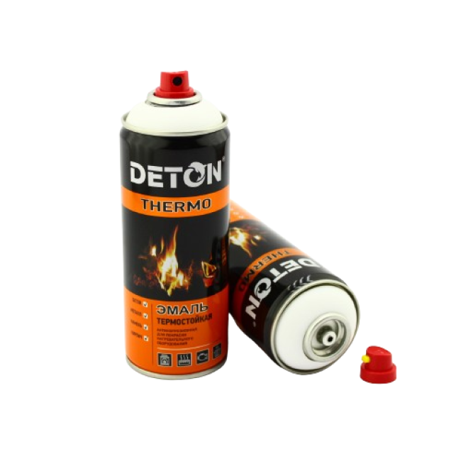 Deton DETON THERMO - Heat-resistant enamel - White - Aerosol, 520 ml DTN-A70789 – buy in Barnaul | carpaint.kz