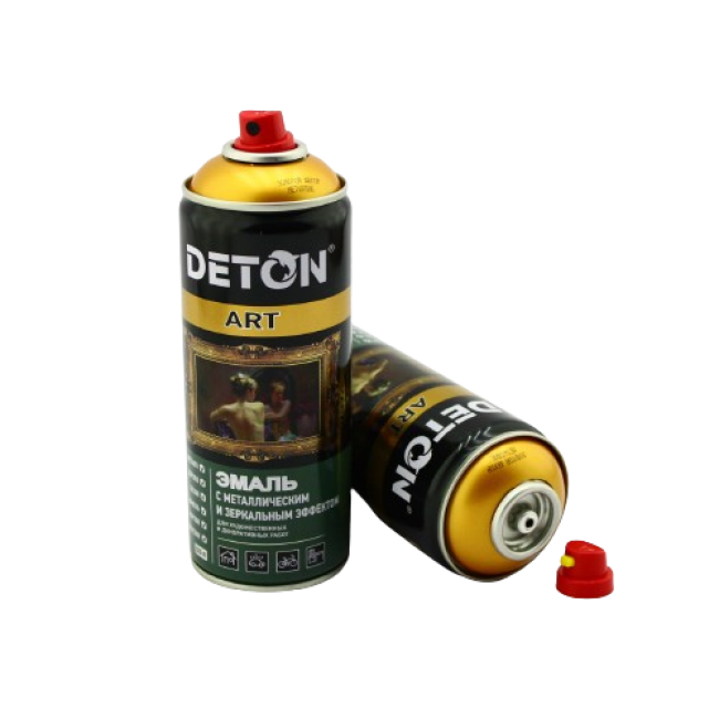 DETON ART - Металл эмаль - Алтын декор - Аэрозоль, 520 мл DTN-A70735 – Барнаулда сатып алу | Deton | carpaint.kz