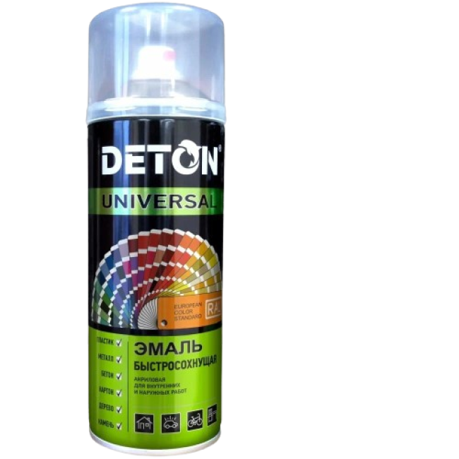Deton RAL 2009 DETON UNIVERSAL - 醇酸瓷漆 - 橙色，防风雨，气雾剂，520 毫升 DTN-A46795 图片 – 巴尔瑙尔 | carpaint.kz