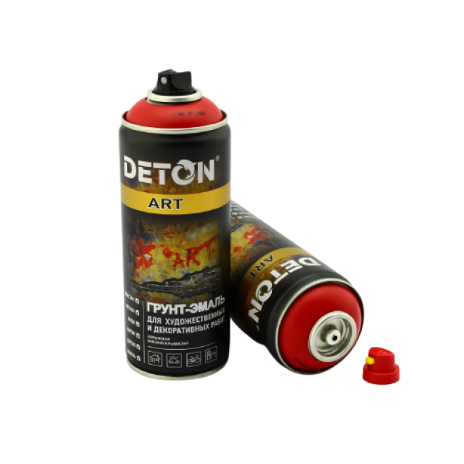 Көркем және сәндік жұмыстарға арналған праймер эмаль DETON ART, Мадрид қызыл, аэрозоль 520 мл DTN-A07695 – Барнаулда сатып алу | Deton | carpaint.kz