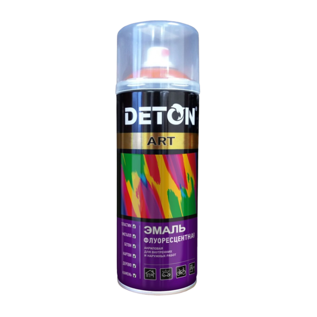 Эмаль флуоресцентная DETON ART розовая, аэрозоль 520 мл DTN-A70714 – купить в Барнауле | Deton | carpaint.kz
