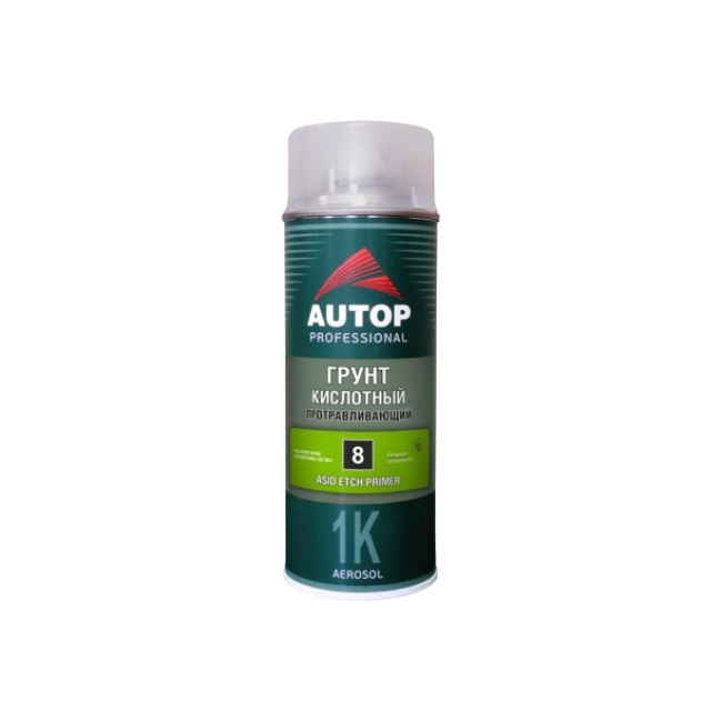 AUTOP №8 - Грунт кислотный протравливающий - Зеленый - Аэрозоль, 520 мл ATP-A07521 – купить в Барнауле | Autop | carpaint.kz
