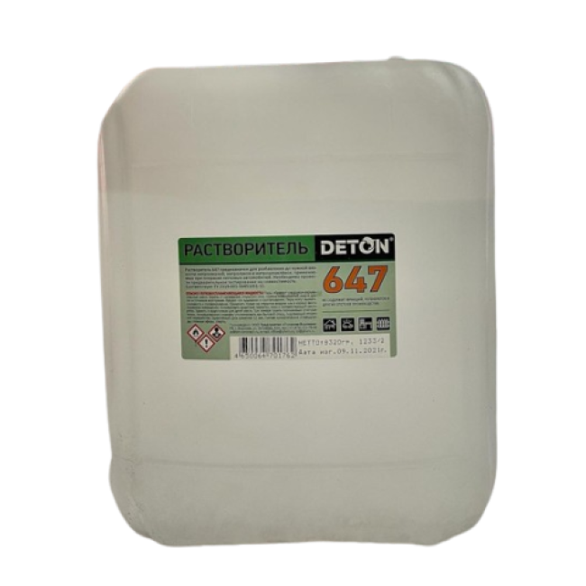 DETON 647 Растворитель , 10л DTN-S70176 – купить в Барнауле | Deton | carpaint.kz