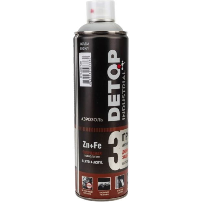 Detop RAL-7004 DETOP No. 3 - 底漆双重屏障保护 - 信号灰 - 气雾剂 DTI-A07738 图片 – 巴尔瑙尔 | carpaint.kz