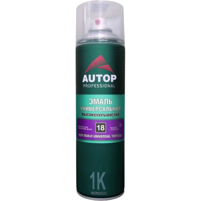 AUTOP №18 - Эмаль акриловая - Черная глянцевая - Аэрозоль, 650 мл АТР-А07348 – купить в Барнауле | Autop | carpaint.kz