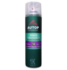 AUTOP №18 - Эмаль акриловая - Черная матовая - Аэрозоль, 650 мл