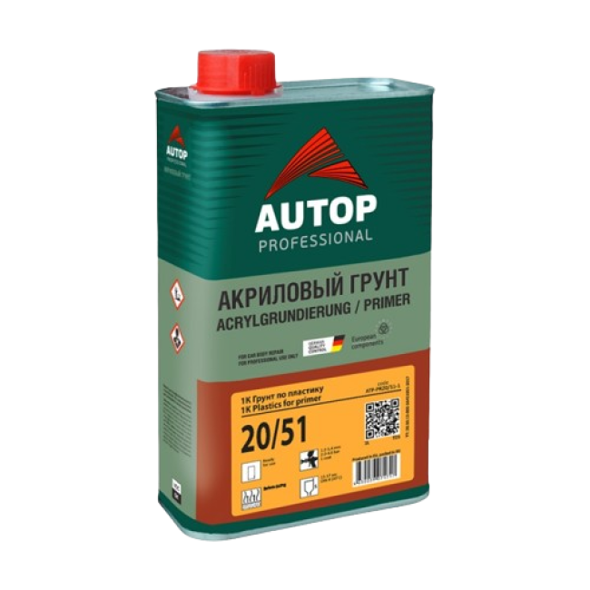 Autop AUTOP 20/51 - Primer for plastic 1K - gray - Can, 1l ATP-PR20/51-1/P3 – buy in Barnaul | carpaint.kz