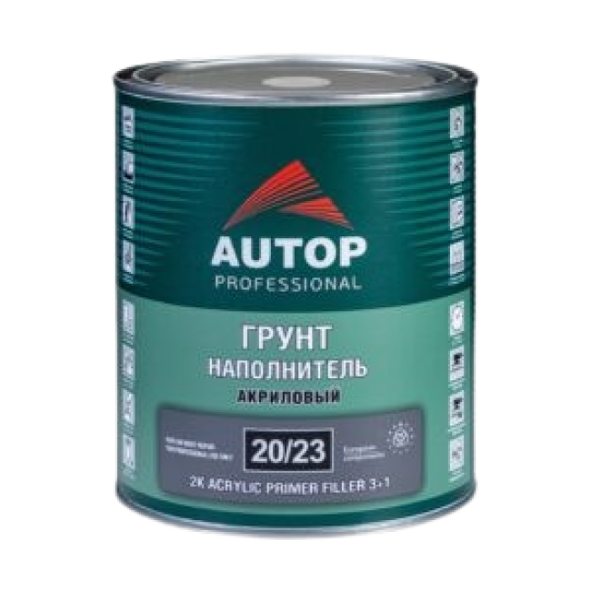 AUTOP 20/23 - 2K Грунт-наполнитель акриловый 3+1 - Черный - Банка, 1л ATP-PR20/23-1/P2 – купить в Барнауле | Autop | carpaint.kz