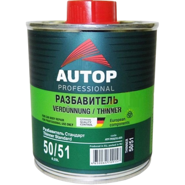 AUTOP 50/51 - еріткіш Стандартты акрил - банка, 0,25л ATP-TR50/51-025 – Барнаулда сатып алу | Autop | carpaint.kz